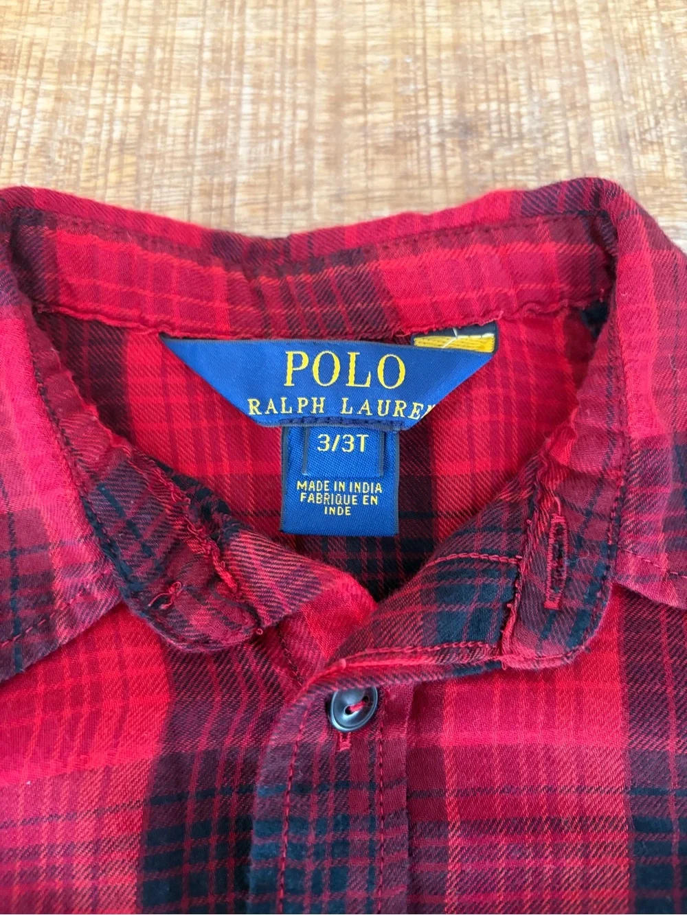 Polo Ralph Lauren Plaid Peplum Top 3T